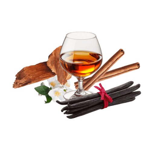 Warm cognac. Cinnamon heat. Velvet sweetness.