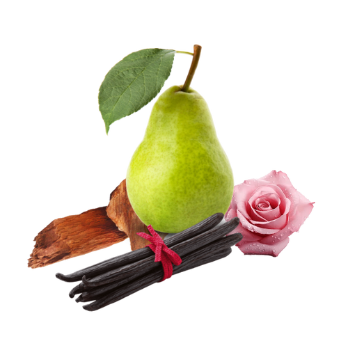 Juicy pear. Sacred woods. Golden warmth.